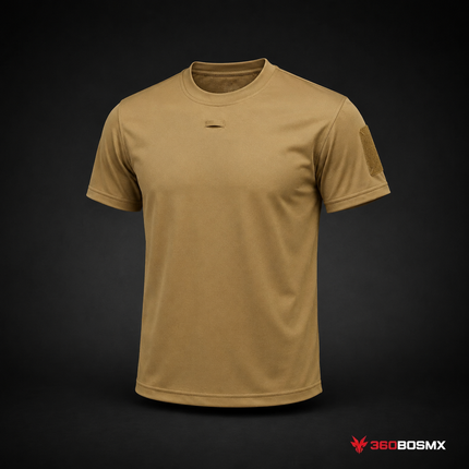 Camiseta manga corta, transpirable secado rápido YF808 - Caqui / L - 360BOSMX