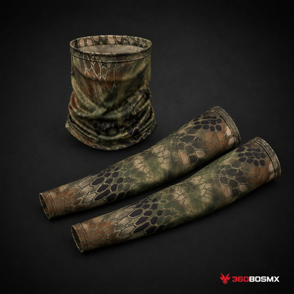 Kit Sombrero Multi-Funcional Con Mangas MZ11 - Verde reptil - 360BOSMX