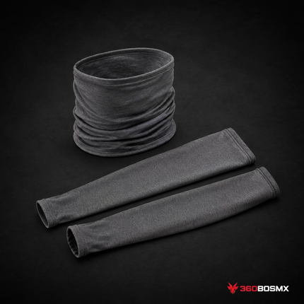 Kit Sombrero Multi-Funcional Con Mangas MZ11 - Gris oxford - 360BOSMX
