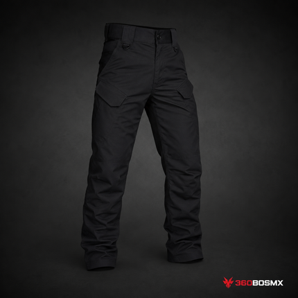 Pantalón COMBATE tela RIPSTOP Multi Compartimientos Trabillas Anchas uso rudo GJKZ-1 - Negro / XL - 360BOSMX