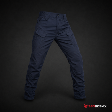 Pantalón COMBATE tela RIPSTOP Multi Compartimientos Trabillas Anchas uso rudo GJKZ-1 - Azul marino / 2XL - 360BOSMX