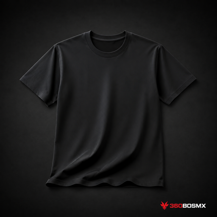 Camiseta Básica Unisex Manga Corta Versátil ligera uso Casual SN256 - Negra - Talla G