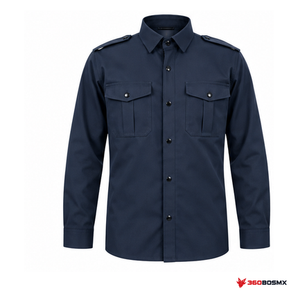 Camisola táctica con cierre oculto, Azul marino