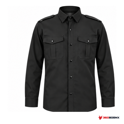 Camisola táctica con cierre oculto, Negro
