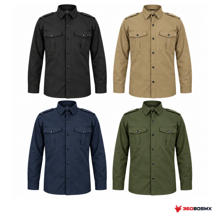 Camisola táctica con cierre oculto — Modelo 00001 en colores disponibles