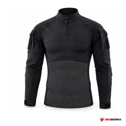 Camisa táctica rápida híbrida, Negro