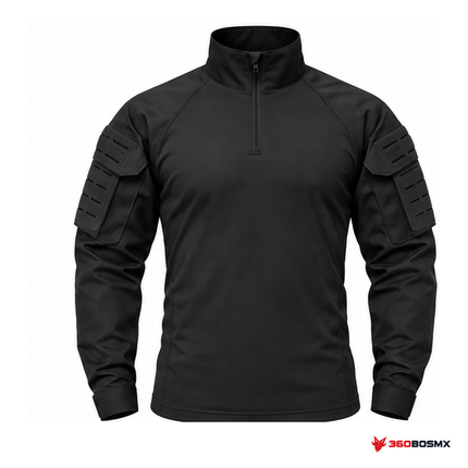 Camisa táctica rápida de algodón, Negro