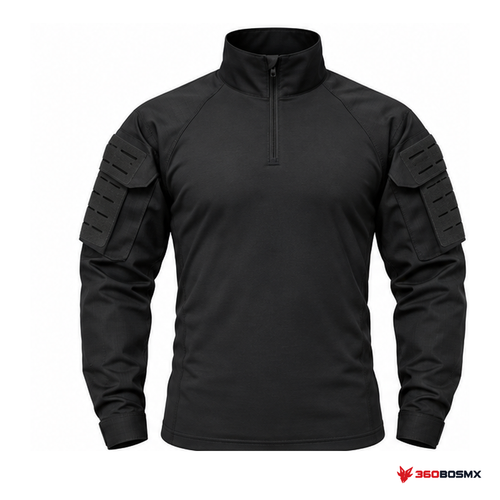 Camisa táctica rápida de algodón, Negro