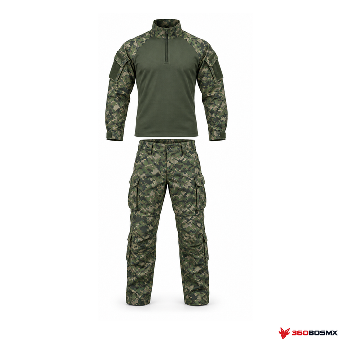 Uniforme táctico pixelado completo, Verde pixelado