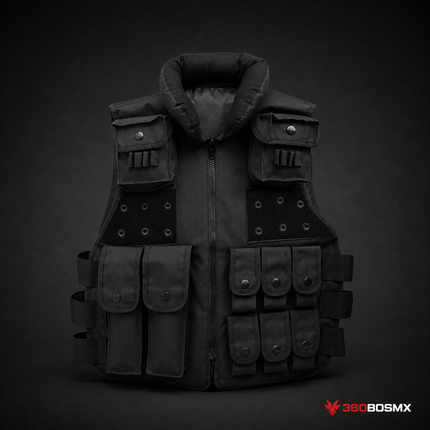 Chaleco Tactical Molle Plate Carrier Chaleco Swat Battle Airsoft PJ162 - Negro