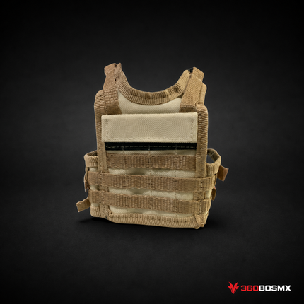 Mini chaleco tactico, aislador-termo, botella, ajustable, molle cigarros y otros usos PJD - Beige