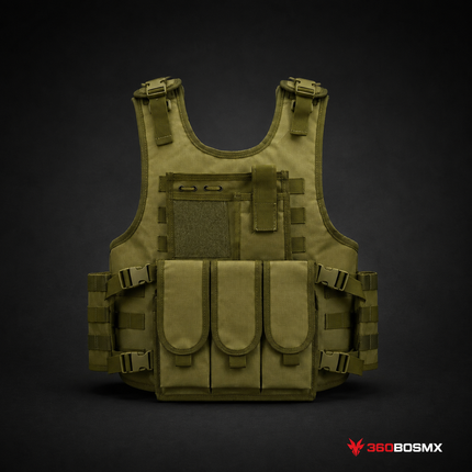 Chaleco porta cargadores velcro y sistema molle CK - SN141 / Verde
