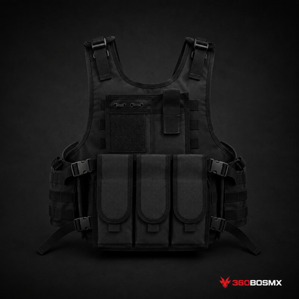 Chaleco porta cargadores velcro y sistema molle CK - SN141 / Negro