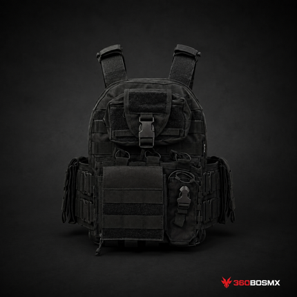 Chaleco Porta Placas Frontal/Trasero *Acolchado Rigido* MOLLE Bolsas Removibles JYB168 - Default Title