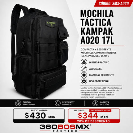 Mochila Tactica KAMPAK Negro