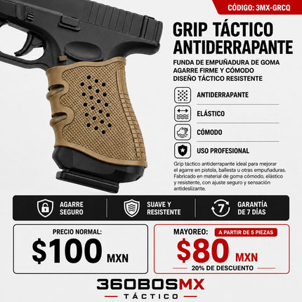 Grip Tactico Corta Goma Khaki