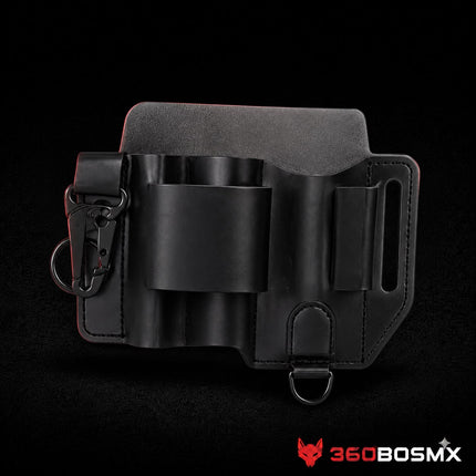 Funda de Cuero Sintético para Herramientas EDC - Negro