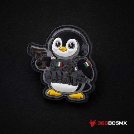 Parche PVC Pingüino Táctico México con Velcro