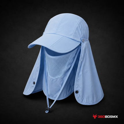 Gorra con Protección Solar Desmontable MZ-006 - Azul Claro