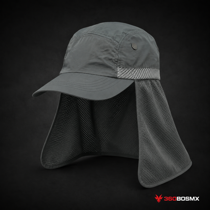 Gorra con Cubre Nuca de Malla MZ-009 - Gris