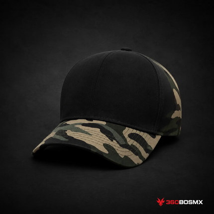 Gorra Militar con Visera Camuflada MZ-011 - Negro