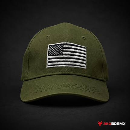 Gorra Militar con Bandera USA MZ-004 - Verde