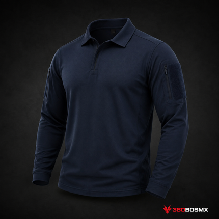 Polo Táctica de Manga Larga SN174 - Azul Marino - Talla XL
