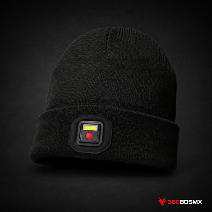 Gorro Tejido con Luz LED Recargable LTY20 - Negro
