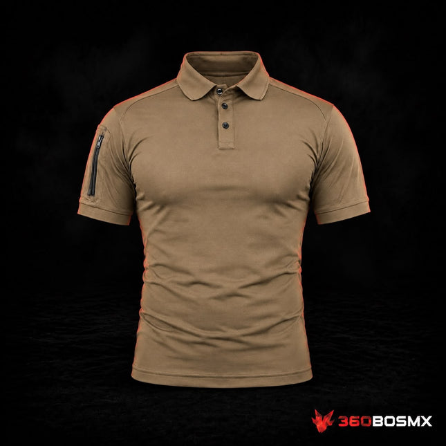 Playera Polo Táctica Manga Corta Transpirable con Bolsillos