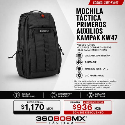 Mochila Tactica KAMPAK Negro