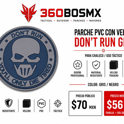 Parche PVC c/ Velcro Dont Run A1