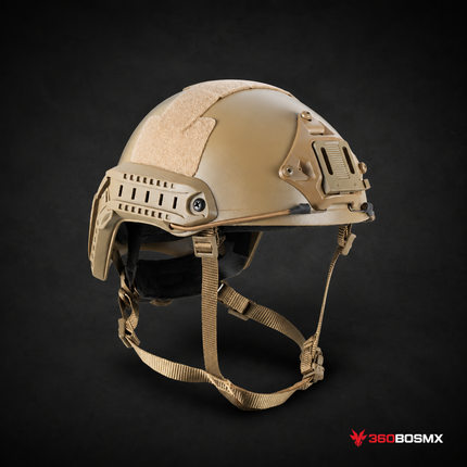 Casco Táctico High-Cut con Rieles TK-47 / PJ707 - Caqui