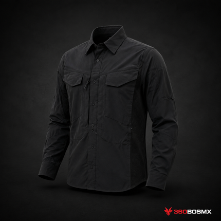 Camisa Táctica Transpirable GJP-055 - Negro - Talla L