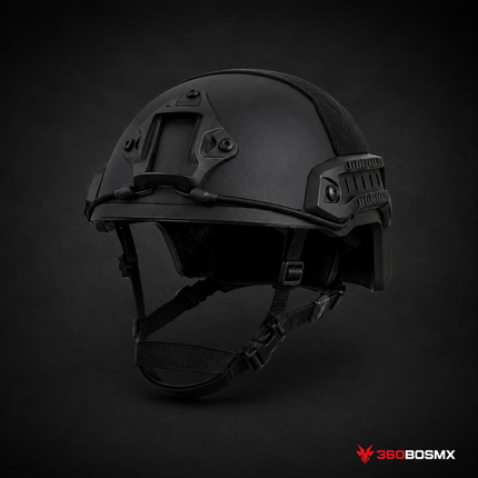 Casco Táctico FAST High-Cut con Rieles PJ549 - Negro