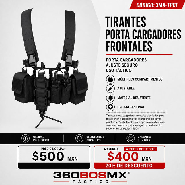Pechera Porta Cargador KAMPAK Negro