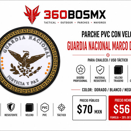 Parche PVC c/ Velcro Guardia Nacional