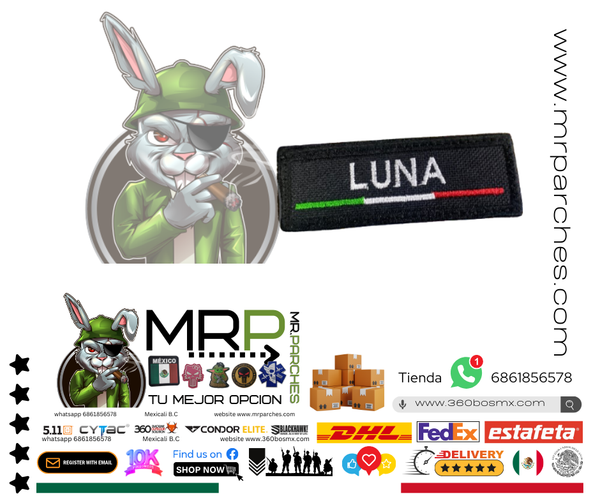 Parche Bordado c/ Velcro LUNA	40	3BM-0262 MM