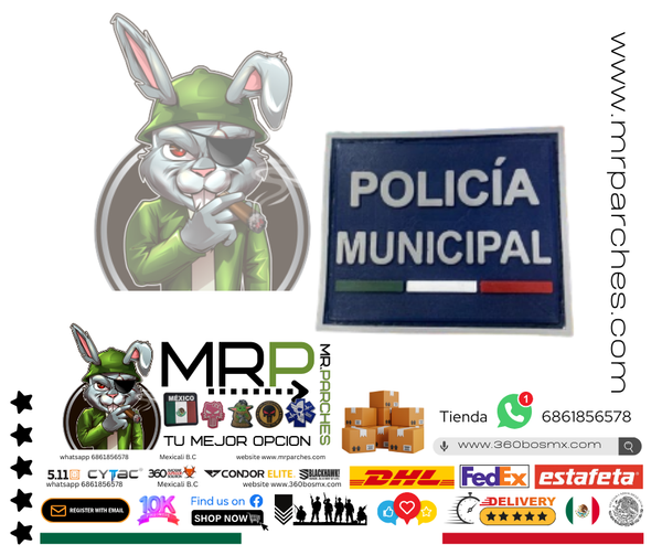 Parche PVC C/ Velcro Policia Municipal	40	3BM-0321  C21 JD MP MM