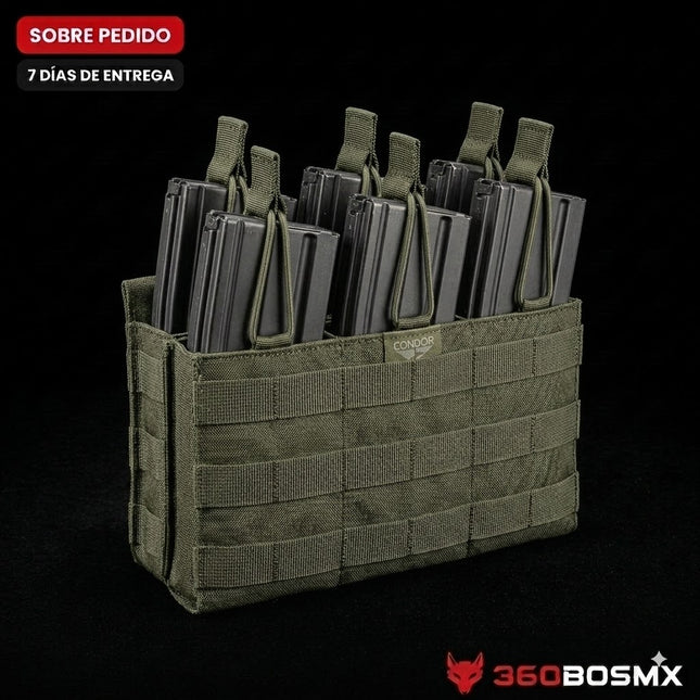 SOBREPEDIDO Condor MA44 Triple Six Stacker MOLLE Open Top Mag Pouch