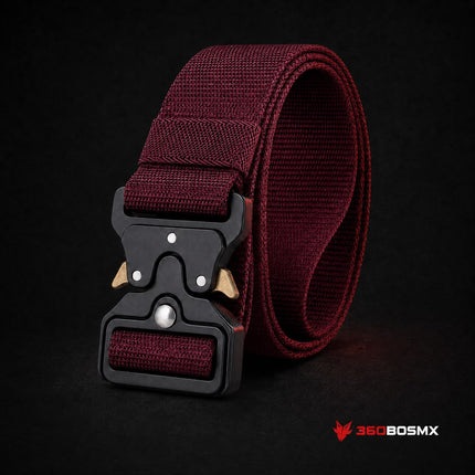 Cinturón hebilla metal liberación rápida Color Guinda