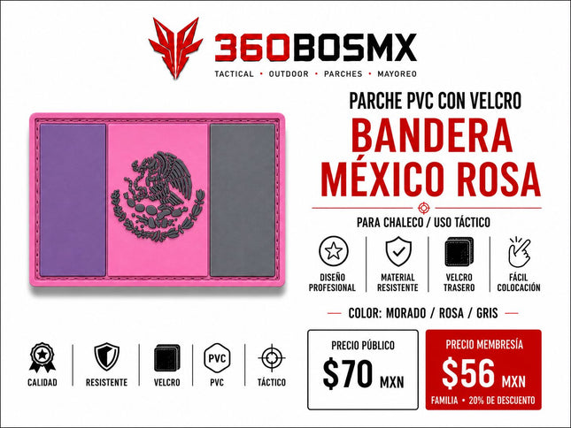 Parche PVC c/ Velcro Bandera