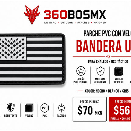 Parche PVC c/ Velcro Bandera