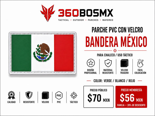 Parche PVC c/ Velcro Bandera