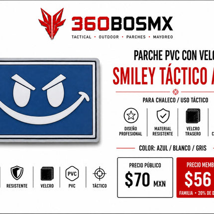 Parche PVC c/ Velcro Smile
