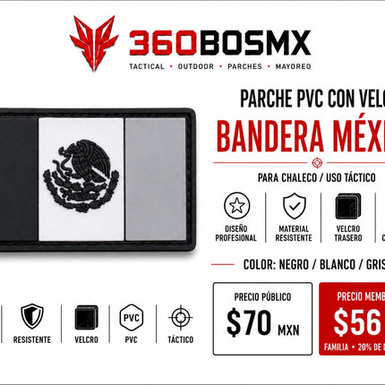 Parche PVC c/ Velcro Bandera
