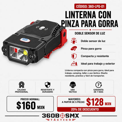 Linterna Con Pinza Para Gorra