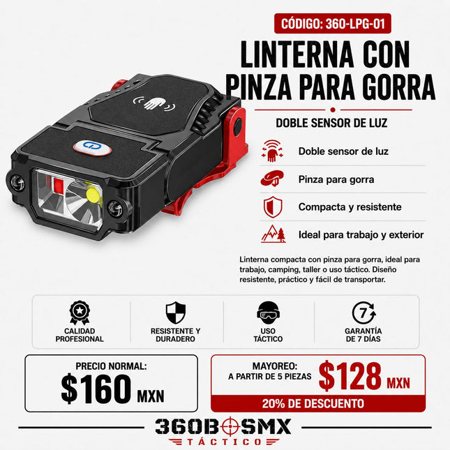 Linterna Con Pinza Para Gorra