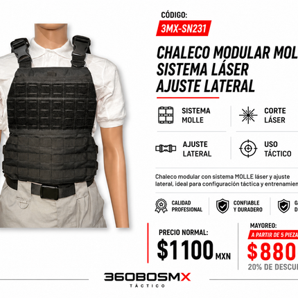 Chaleco Tactico Porta Placa M