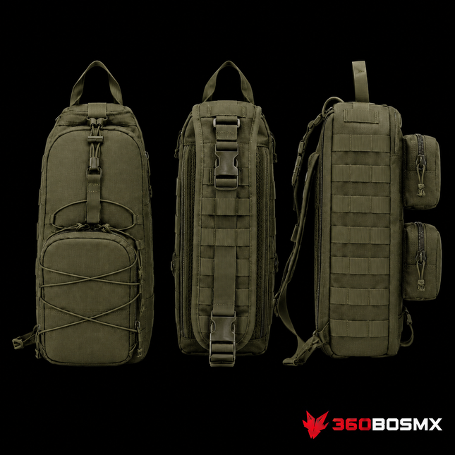 Mochila Táctica Militar Cruzada GJP WZ501 10 L – Verde militar