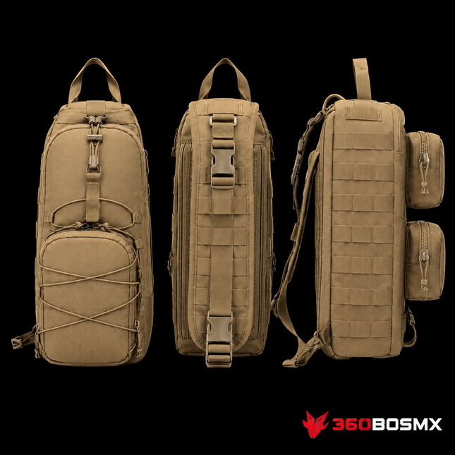 Mochila Táctica Militar Cruzada GJP WZ501 10 L – Caqui